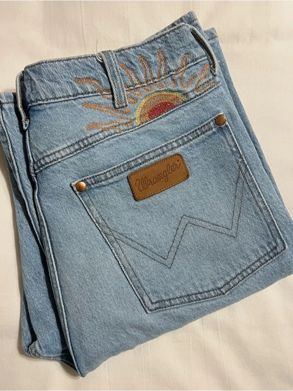 Wrangler High-Rise Light Blue Flared Jeans - Picture 10 of 11